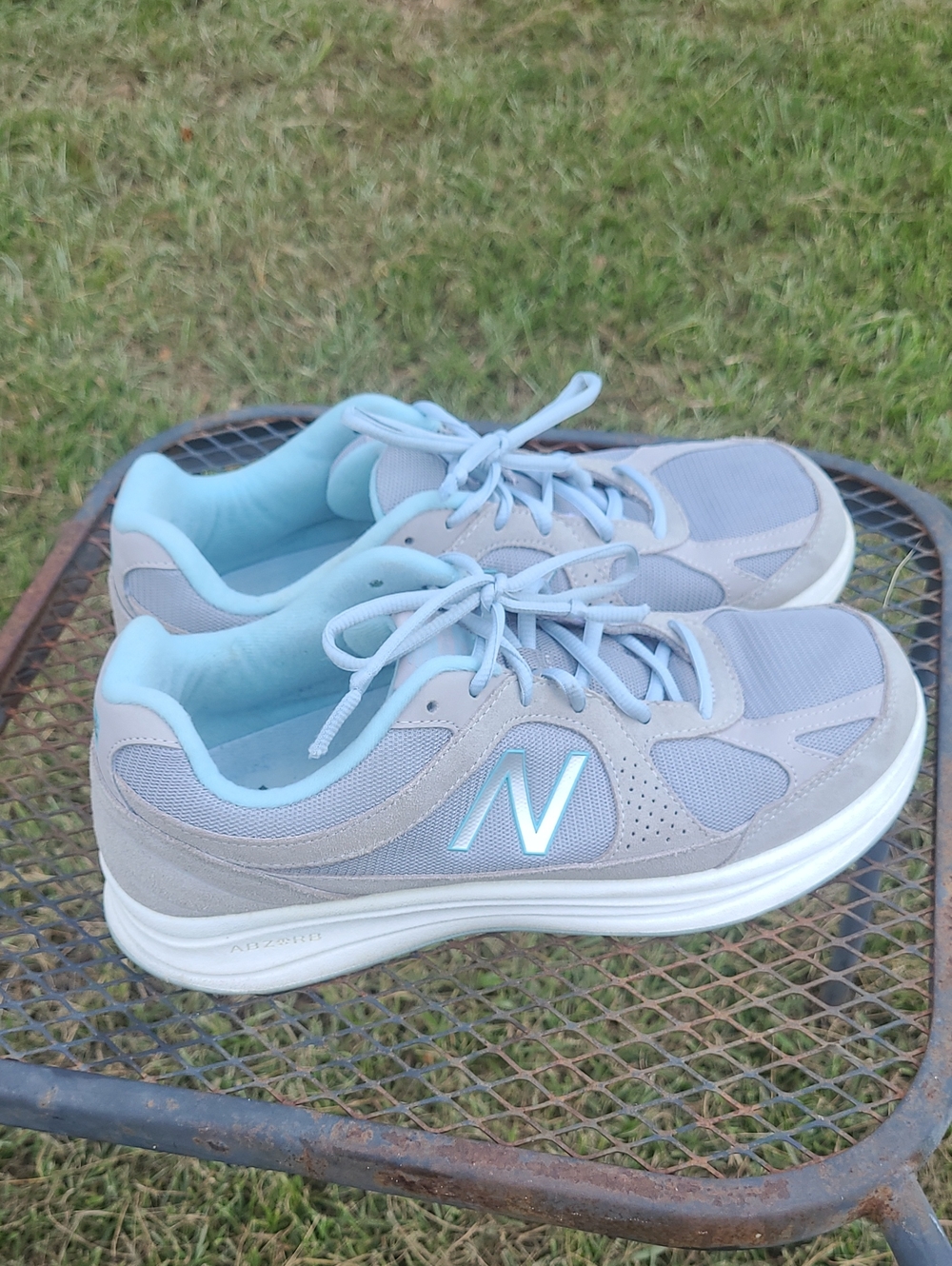 New Balance WW877SB SilverBlue 877 Walking Shoes Womens 11 Fast Shipping